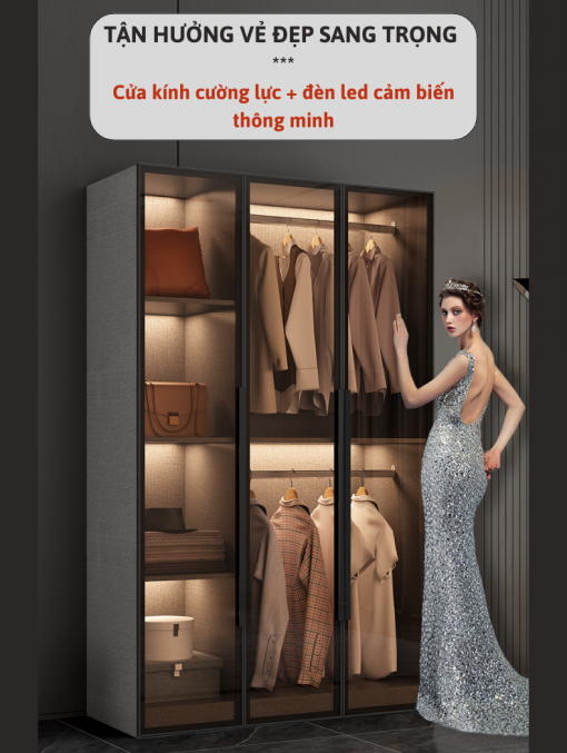Có Nên Làm Tủ Quần Áo Cánh Kính Deco DTK108