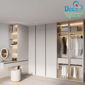 Tủ quần áo nhôm cánh kính DTK126