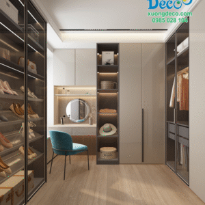 Tủ quần áo nhôm cánh kính DTK130