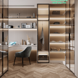 Tủ quần áo nhôm cánh kính DTK131