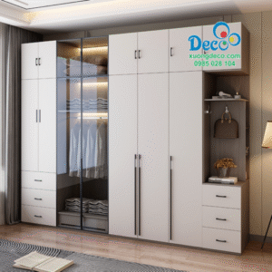 Tủ quần áo nhôm cánh kính DTK138